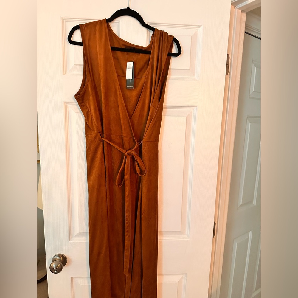 Banana Republic Suede Wrap Dress
